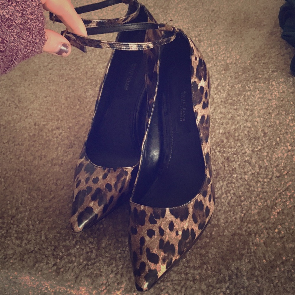 White House Black Market Leopard Heels